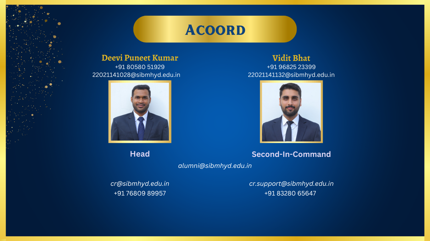 SIBM Hyderabad Alumni Co-ordination Team